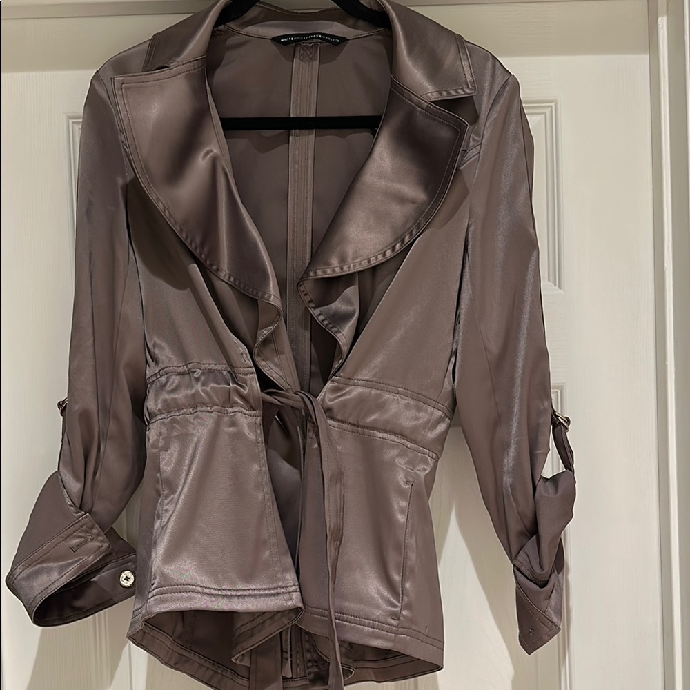 White House black Market Bronze cinched jacket (size tag removed, closest to L)